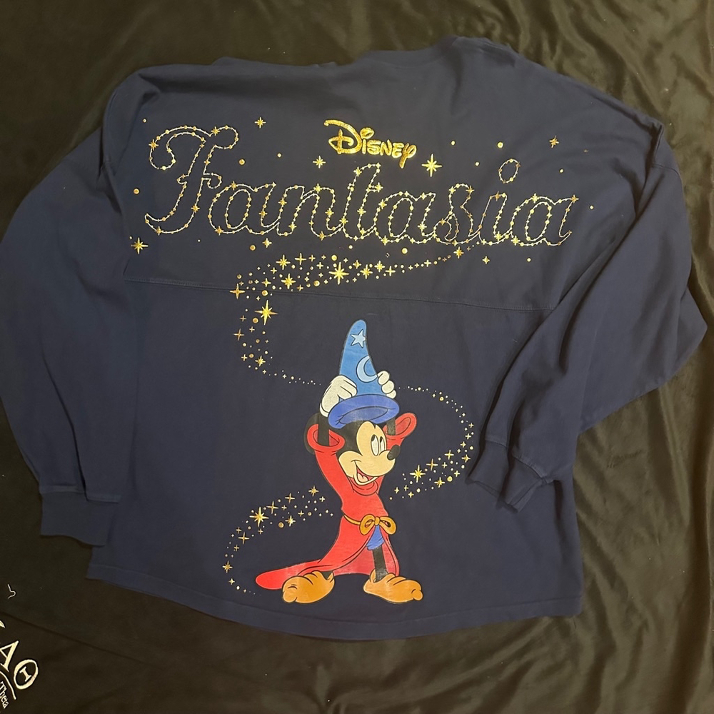 Imagineer Rare Cast Member Spirit Jersey Fantasia Mickey Mouse Large Navy Gold - Picture 1 of 7